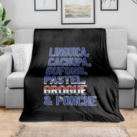 Cape Verde Traditional Food & Drinks List Throw Blanket Cabo Verdean Cachupa Grogue Heritage Gift