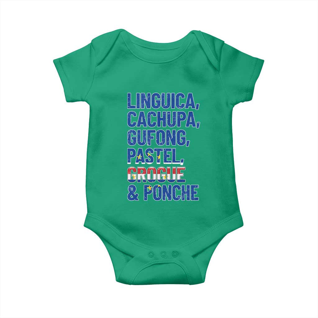 Cape Verde Traditional Food & Drinks List Baby Onesie Cabo Verdean Cachupa Grogue Heritage Gift