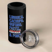 Cape Verde Traditional Food & Drinks List 4 in 1 Can Cooler Tumbler Cabo Verdean Cachupa Grogue Heritage Gift