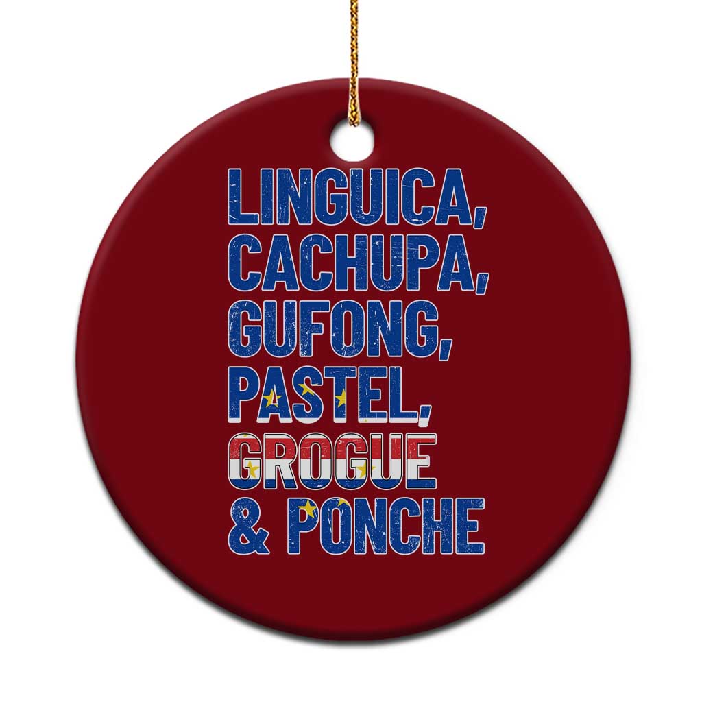 Cape Verde Traditional Food & Drinks List Ceramic Ornament Cabo Verdean Cachupa Grogue Heritage Gift