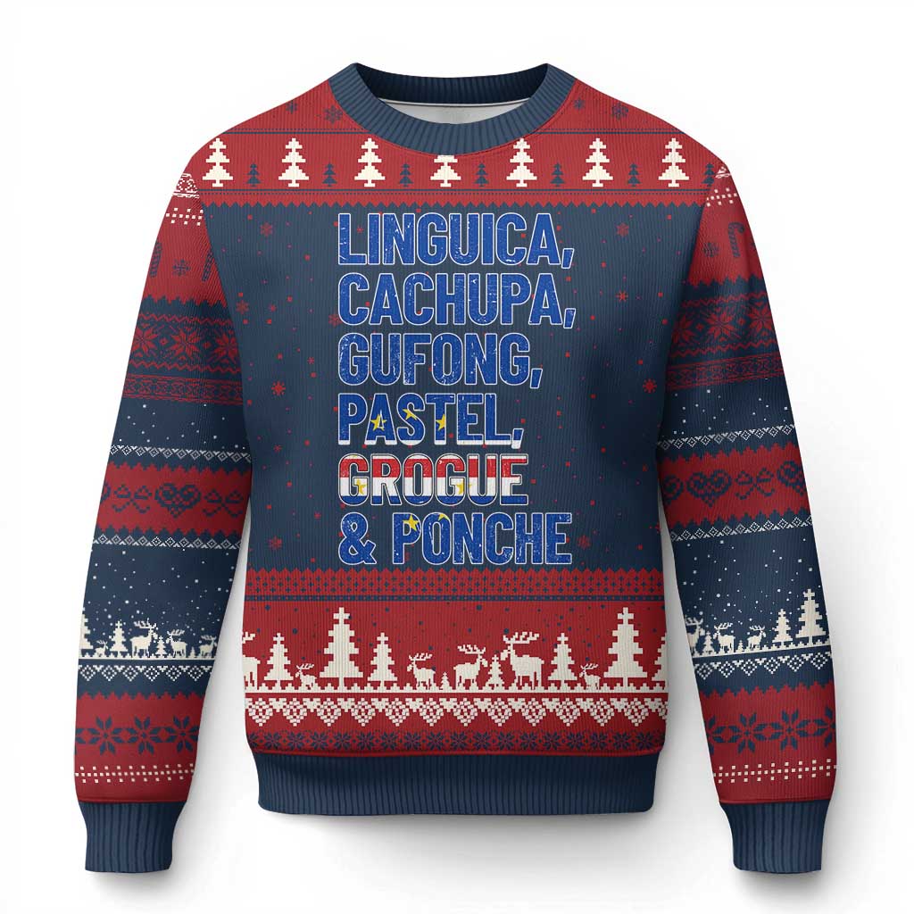 Cape Verde Traditional Food & Drinks List Ugly Christmas Sweater Cabo Verdean Cachupa Grogue Heritage Gift