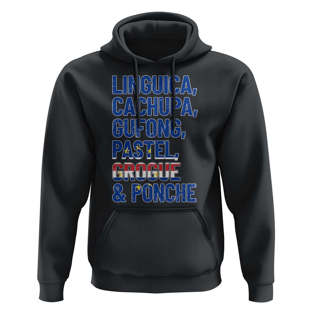 Cape Verde Traditional Food & Drinks List Hoodie Cabo Verdean Cachupa Grogue Heritage Gift