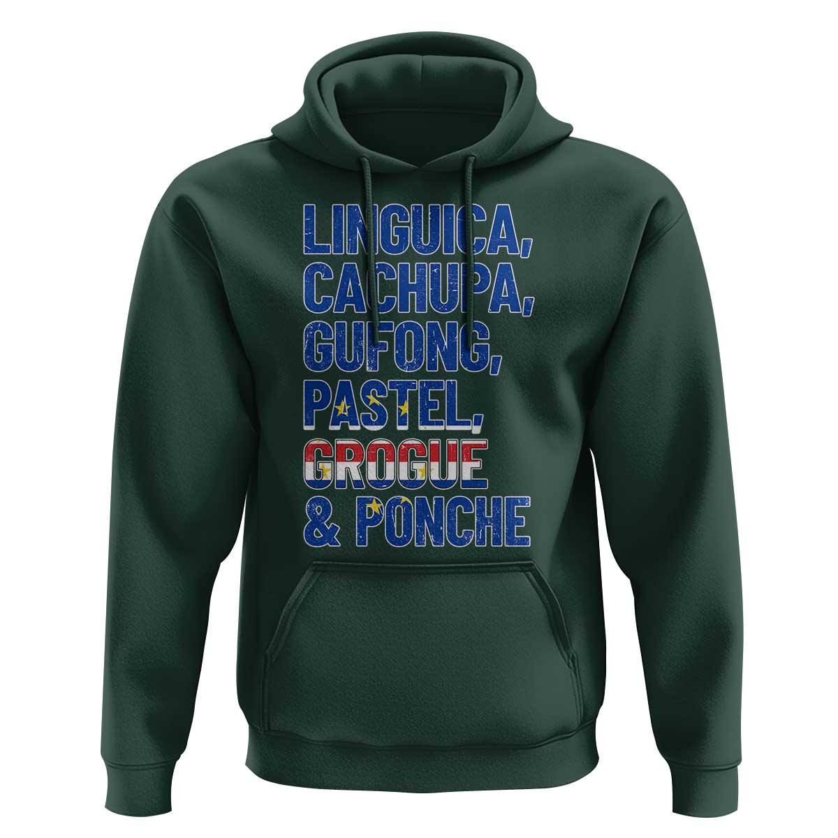 Cape Verde Traditional Food & Drinks List Hoodie Cabo Verdean Cachupa Grogue Heritage Gift