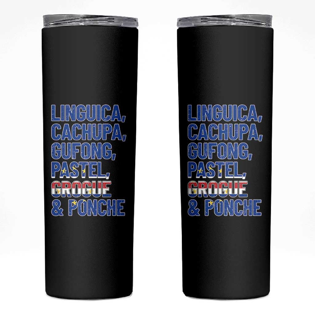 Cape Verde Traditional Food & Drinks List Skinny Tumbler Cabo Verdean Cachupa Grogue Heritage Gift