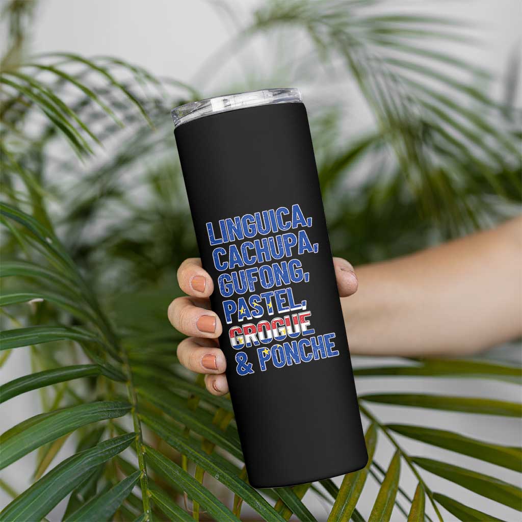 Cape Verde Traditional Food & Drinks List Skinny Tumbler Cabo Verdean Cachupa Grogue Heritage Gift