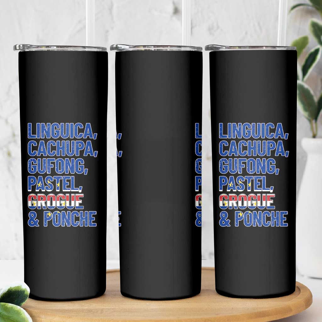 Cape Verde Traditional Food & Drinks List Skinny Tumbler Cabo Verdean Cachupa Grogue Heritage Gift