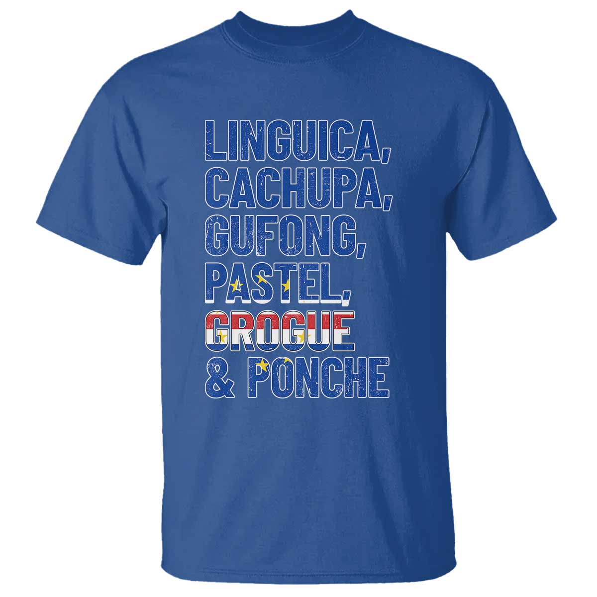 Cape Verde Traditional Food & Drinks List T Shirt Cabo Verdean Cachupa Grogue Heritage Gift