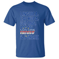 Cape Verde Traditional Food & Drinks List T Shirt Cabo Verdean Cachupa Grogue Heritage Gift