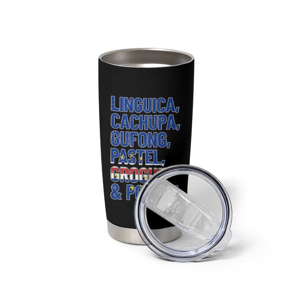 Cape Verde Traditional Food & Drinks List Tumbler Cup Cabo Verdean Cachupa Grogue Heritage Gift