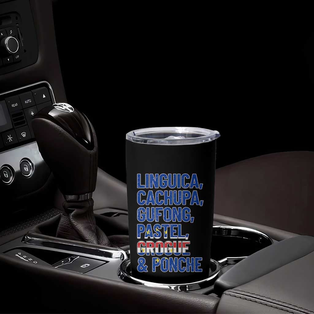 Cape Verde Traditional Food & Drinks List Tumbler Cup Cabo Verdean Cachupa Grogue Heritage Gift