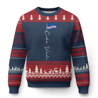 Cabo Verde Elegant Script Flag Graphic Ugly Christmas Sweater Cape Verde Minimalist Cursive National Pride Gift