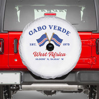 Cabo Verde West Africa Crossed Flags Spare Tire Cover Cape Verde Est 1975 Retro National Pride