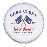 Cabo Verde West Africa Crossed Flags Spare Tire Cover Cape Verde Est 1975 Retro National Pride