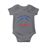 Cabo Verde West Africa Crossed Flags Baby Onesie Cape Verde Est 1975 Retro National Pride