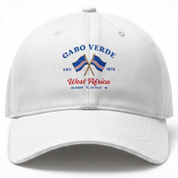 Cabo Verde West Africa Crossed Flags Baseball Cap Cape Verde Est 1975 Retro National Pride