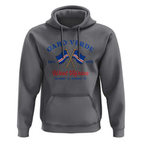 Cabo Verde West Africa Crossed Flags Hoodie Cape Verde Est 1975 Retro National Pride
