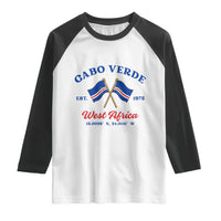 Cabo Verde West Africa Crossed Flags Raglan Shirt Cape Verde Est 1975 Retro National Pride