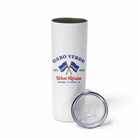 Cabo Verde West Africa Crossed Flags Skinny Tumbler Cape Verde Est 1975 Retro National Pride