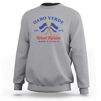 Cabo Verde West Africa Crossed Flags Sweatshirt Cape Verde Est 1975 Retro National Pride