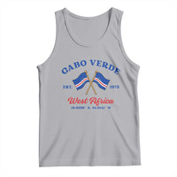 Cabo Verde West Africa Crossed Flags Tank Top Cape Verde Est 1975 Retro National Pride
