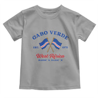 Cabo Verde West Africa Crossed Flags Toddler T Shirt Cape Verde Est 1975 Retro National Pride