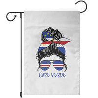 Cape Verde Messy Bun Girl Flag Sunglasses Graphic Garden Flag Cabo Verde Women National Pride Gift