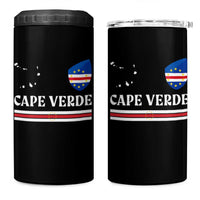 Cape Verde Country Map Shield Emblem 4 in 1 Can Cooler Tumbler Cabo Verde Roots National Pride Gift