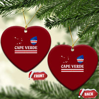 Cape Verde Country Map Shield Emblem Ceramic Ornament Cabo Verde Roots National Pride Gift