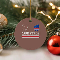 Cape Verde Country Map Shield Emblem Ceramic Ornament Cabo Verde Roots National Pride Gift
