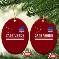 Cape Verde Country Map Shield Emblem Ceramic Ornament Cabo Verde Roots National Pride Gift