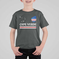 Cape Verde Country Map Shield Emblem T Shirt For Kid Cabo Verde Roots National Pride Gift