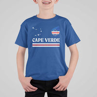 Cape Verde Country Map Shield Emblem T Shirt For Kid Cabo Verde Roots National Pride Gift