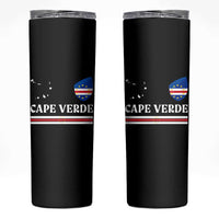 Cape Verde Country Map Shield Emblem Skinny Tumbler Cabo Verde Roots National Pride Gift