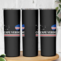 Cape Verde Country Map Shield Emblem Skinny Tumbler Cabo Verde Roots National Pride Gift