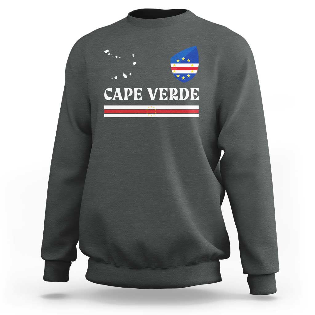 Cape Verde Country Map Shield Emblem Sweatshirt Cabo Verde Roots National Pride Gift