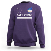 Cape Verde Country Map Shield Emblem Sweatshirt Cabo Verde Roots National Pride Gift