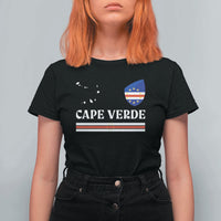 Cape Verde Country Map Shield Emblem T Shirt For Women Cabo Verde Roots National Pride Gift