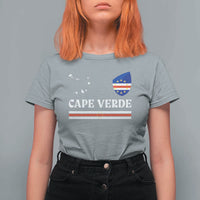 Cape Verde Country Map Shield Emblem T Shirt For Women Cabo Verde Roots National Pride Gift