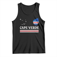Cape Verde Country Map Shield Emblem Tank Top Cabo Verde Roots National Pride Gift