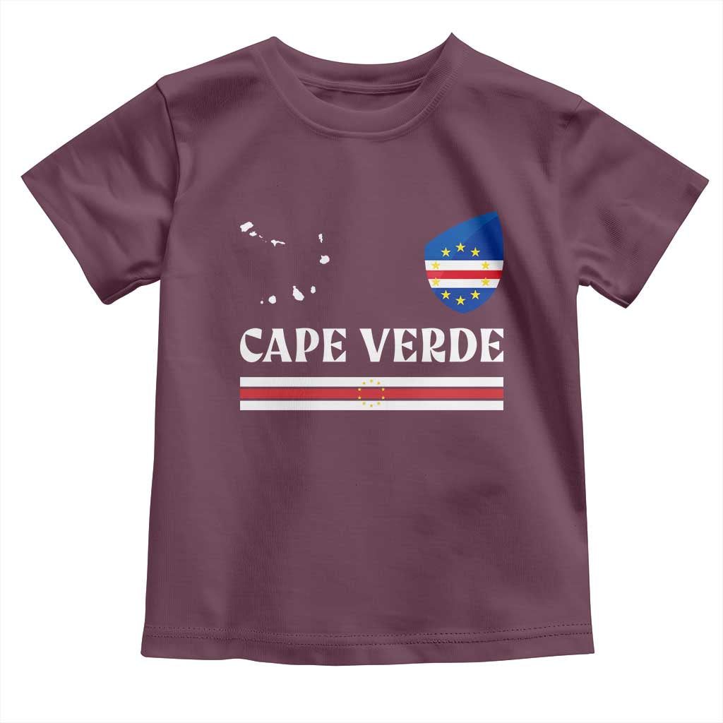 Cape Verde Country Map Shield Emblem Toddler T Shirt Cabo Verde Roots National Pride Gift