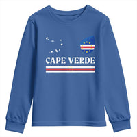 Cape Verde Country Map Shield Emblem Youth Sweatshirt Cabo Verde Roots National Pride Gift