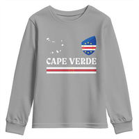 Cape Verde Country Map Shield Emblem Youth Sweatshirt Cabo Verde Roots National Pride Gift