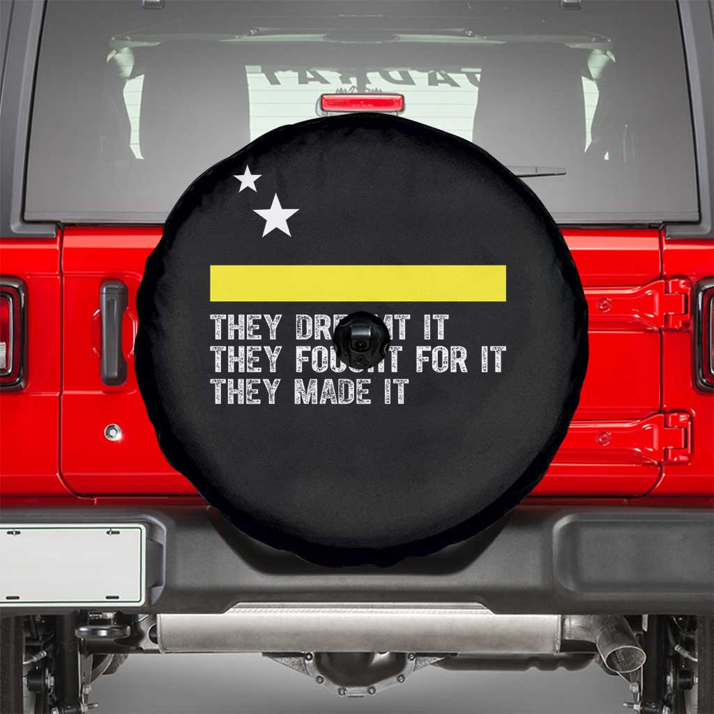 Curaçao Flag History Pride Spare Tire Cover They Dreamt Fought Made It