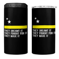Curaçao Flag History Pride 4 in 1 Can Cooler Tumbler They Dreamt Fought Made It