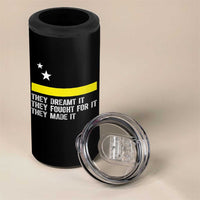 Curaçao Flag History Pride 4 in 1 Can Cooler Tumbler They Dreamt Fought Made It
