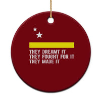 Curaçao Flag History Pride Ceramic Ornament They Dreamt Fought Made It