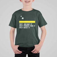 Curaçao Flag History Pride T Shirt For Kid They Dreamt Fought Made It