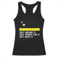 Curaçao Flag History Pride Racerback Tank Top They Dreamt Fought Made It