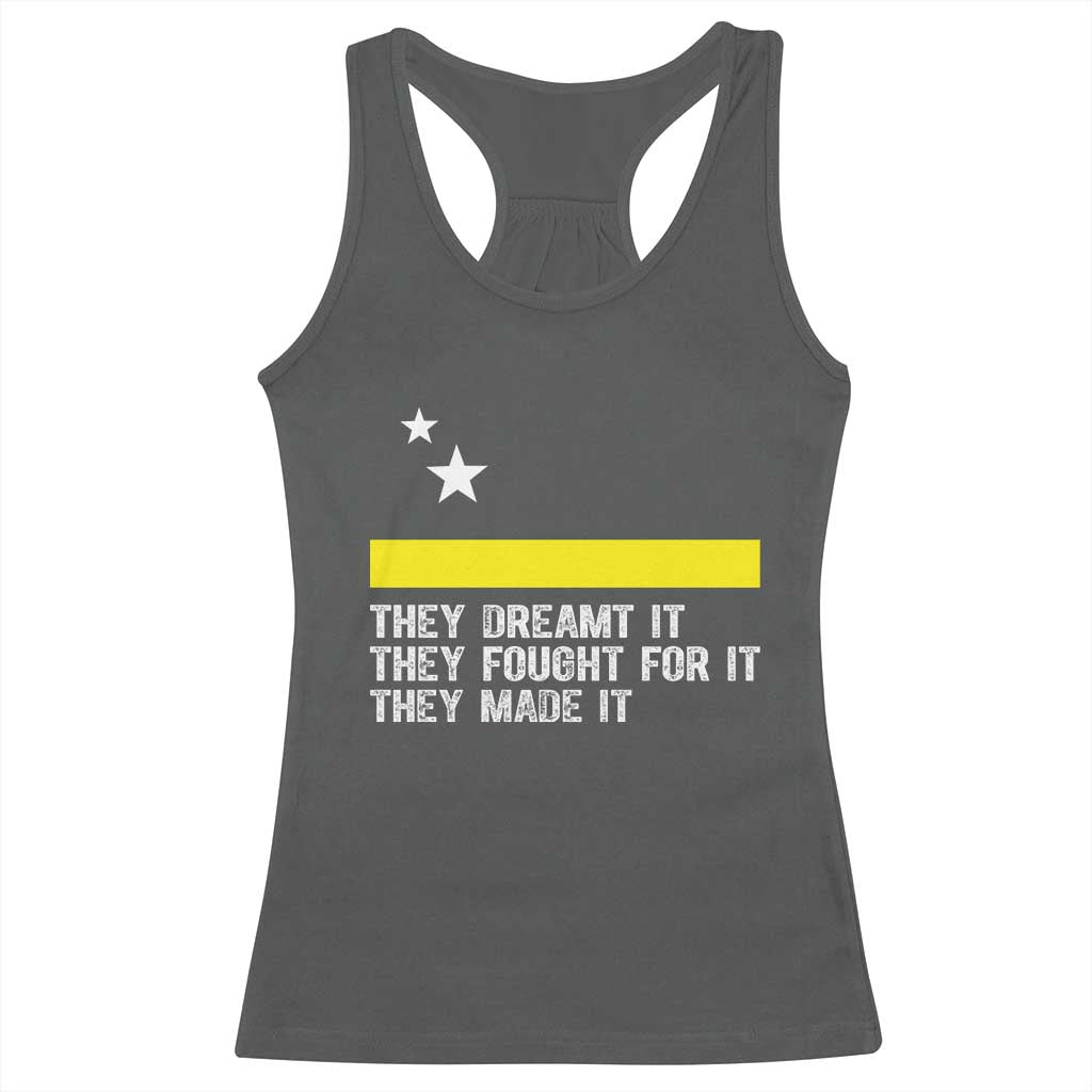 Curaçao Flag History Pride Racerback Tank Top They Dreamt Fought Made It
