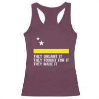 Curaçao Flag History Pride Racerback Tank Top They Dreamt Fought Made It
